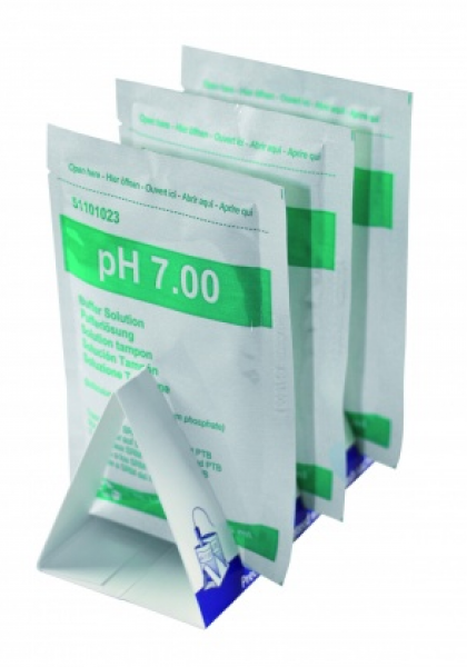 Sachet Pufferlösung 20 Stück pH 7,00 grün mit Analysezertifikat